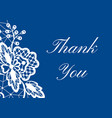 thank you lace card vector image
