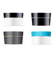 cream jars mockup set cosmetic and medical product vector image vector image