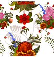 floral pattern with elements of painting petrikov vector image vector image