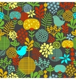 seamless pattern with colorful birds vector image