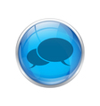 blue talk button vector image