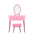 dressing table in flat style vector image vector image