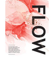watercolor red gold ink abstract design luxury vector image vector image