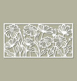 decorative panel with a floral pattern vector image