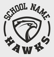 eagle mascot logo design with modern vector image vector image