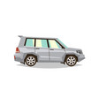 gray car suv side view transport for travel gas vector image