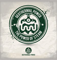 alternative geothermal power stamp vector image vector image