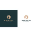 beautiful woman face logo design template vector image vector image