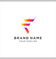 initial letter f pixel dot logo design template vector image vector image