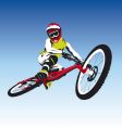 mountain biker vector image