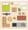 set top view for interior icon design isolated vector image