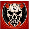 zombi apocalypse - emblem with skull vector image