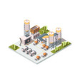 concrete factory machinery manufactory production vector image