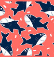 hand drawing shark vector image