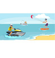 jet ski water extreme sports isolated design vector image