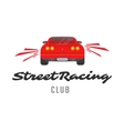 red car emblem vector image vector image