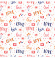 seamless pattern with big collection love vector image
