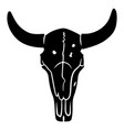 bull skull cut out vector image vector image