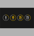 days hours minutes seconds timer set vector image vector image