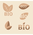 ecology organic icon set vector image vector image