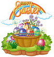 happy easter day for banner or poster design vector image