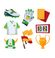symbols for soccer competition vector image vector image