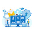 information protection social networks vector image