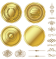 gold seal set vector image