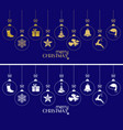hanging christmas baubles ornaments vector image