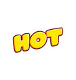 hot weather lettering isolated on white colourful vector image vector image