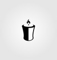 candle light flame logo silhouette vector image