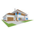 new realistic family cottage 3d house icon vector image