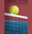 tennis championship poster vector image vector image