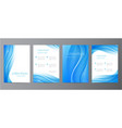 collection set blue abstract covers vector image vector image