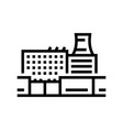 factory plant industry building line icon vector image