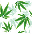 Hemp leaves seamless pattern Royalty Free Vector Image