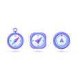 compass 3d set on white background vintage vector image