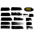 large set different grunge brush strokes vector image vector image