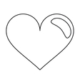 heart love romantic symbol outline vector image