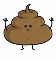 poop cute cartoon vector image vector image