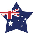 australian flag shape star icon vector image