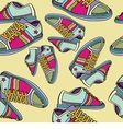 colorful sneakers vector image