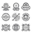 labels template design with gears chains vector image vector image