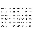 set arrows icons vector image