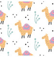 cartoon camel seamless pattern vector image