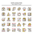 data analysis thin line and pixel perfect icons vector image