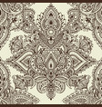 seamless pattern with henna mehndi floral vector image