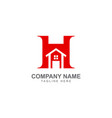 h text home realty company logo vector image