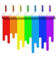 rainbow paint roller brush vector image