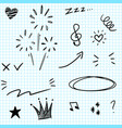 set hand drawn design elements vector image